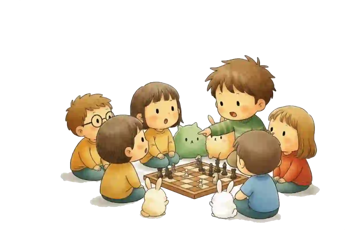 A mentor guiding a group through a strategy session