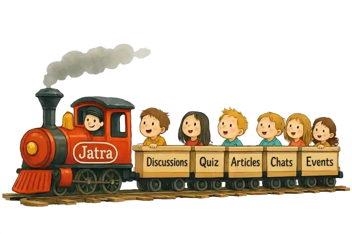 A toy train representing multiple content formats