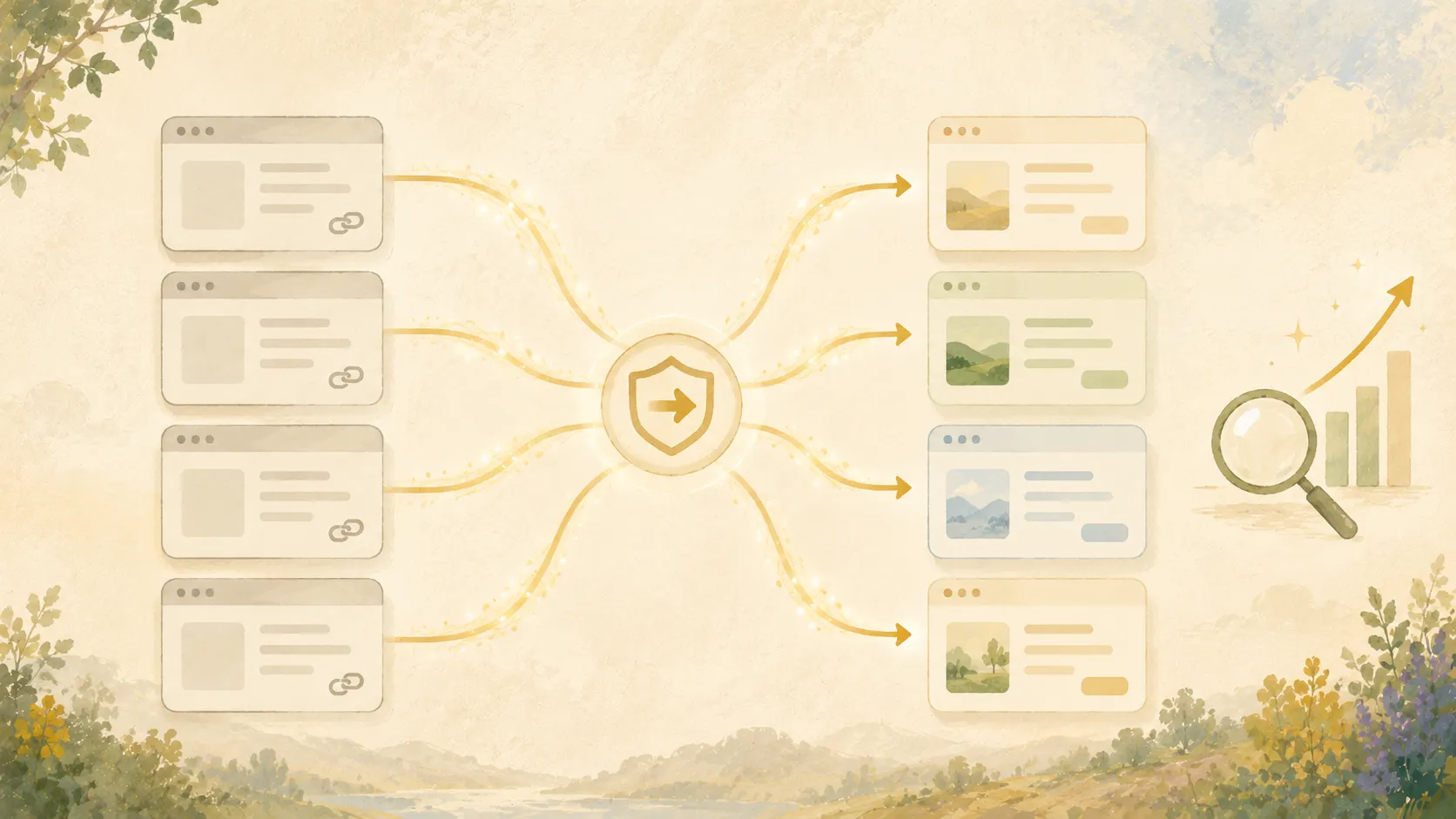 A 301 redirect map pointing old community URLs to their new homes on the destination platform while preserving search rankings