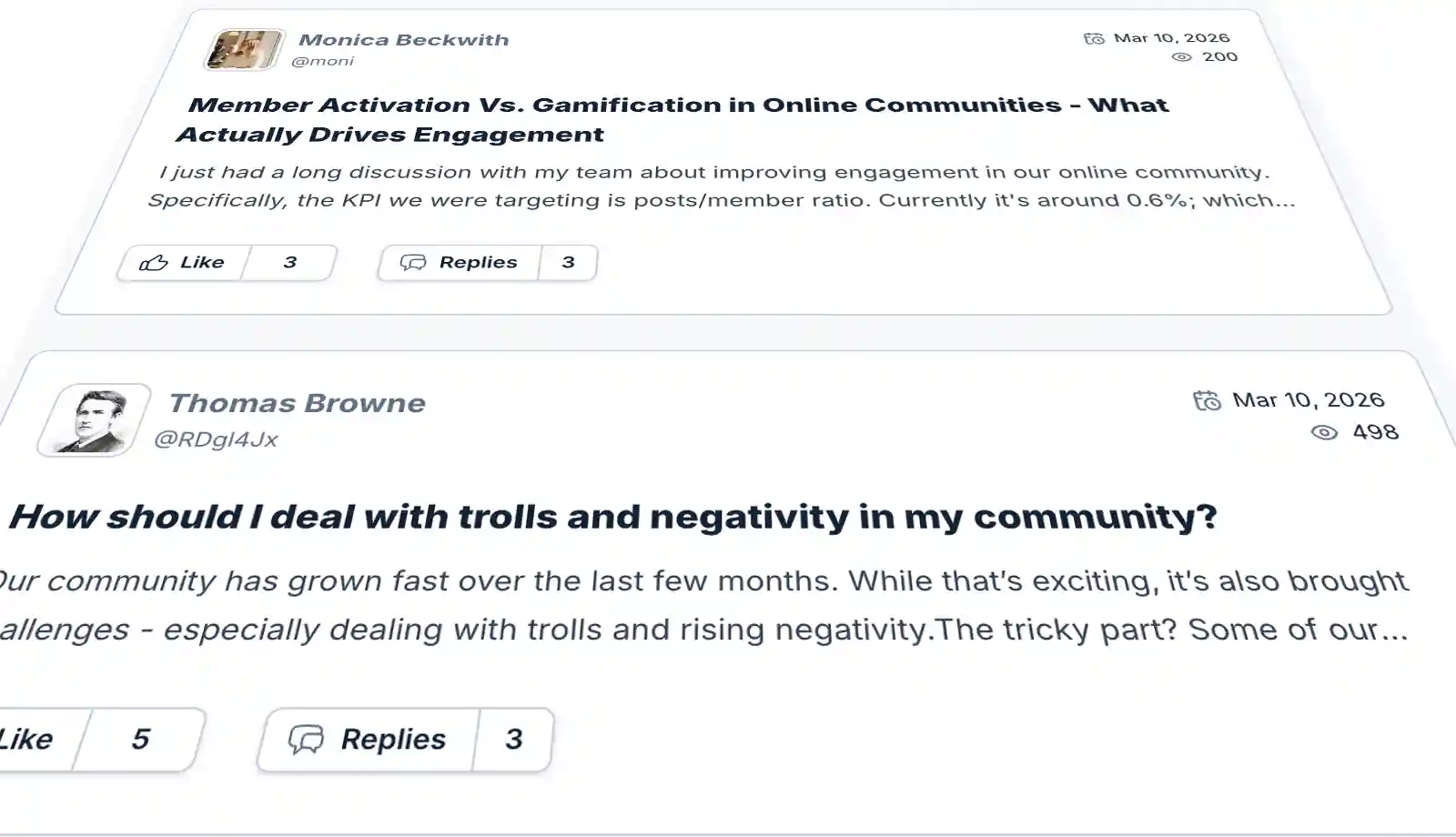 Jatra discussions feed screenshot